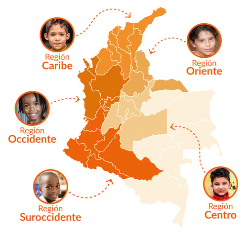 World Vision - Mapa Colombia - Editable - Opción 1